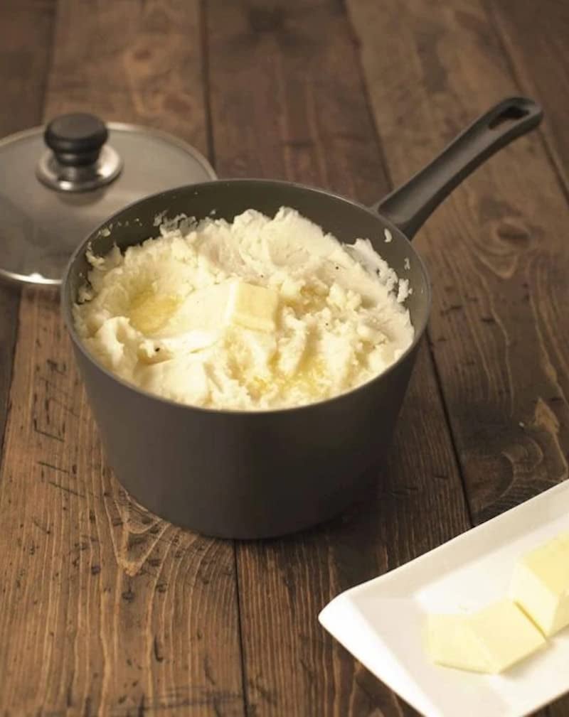 SCANPAN بان Classic سعة 1.25 لتر قدر غير لاصق مع غطاء - آمن للأدوات المعدنية، آمن في غسالة الصحون والفرن حتى 500°F، يعمل على مواقد الغاز والكهرباء، أسود - Image 2